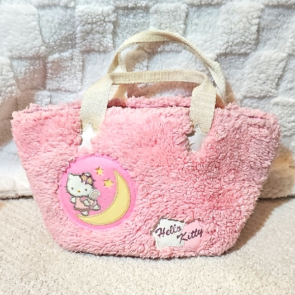 Sanrio Handbags - Hello Kitty Rare Pink Angel Stars & Moon Sanrio 2004 Plush Vintage Hand Bag